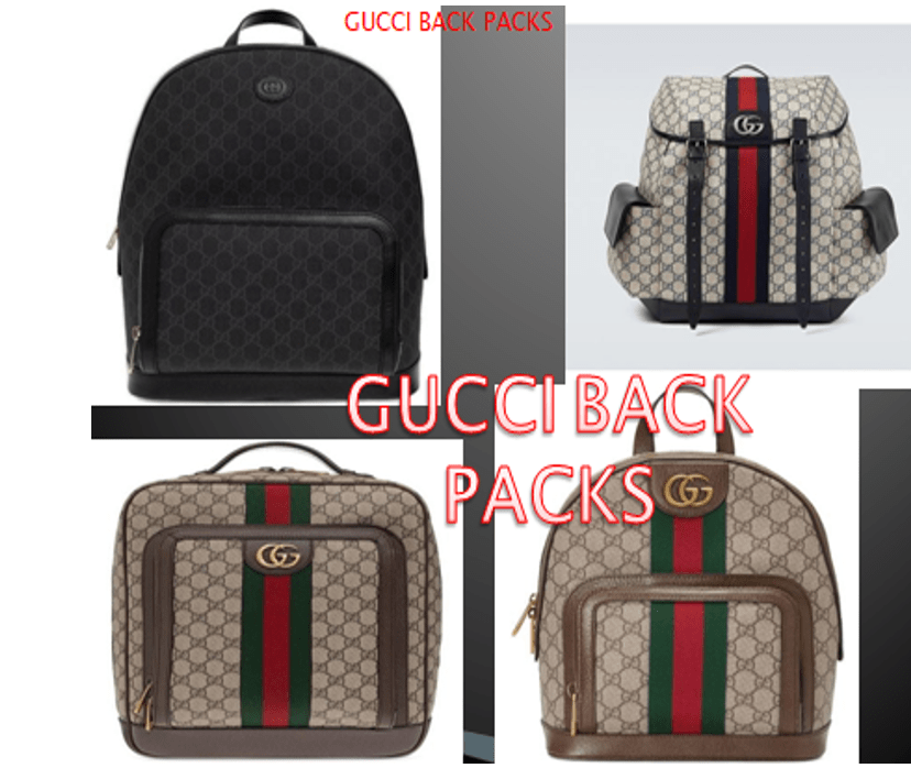 GUCCI BACK PACKS ARE ELEGANT AND STYLISH